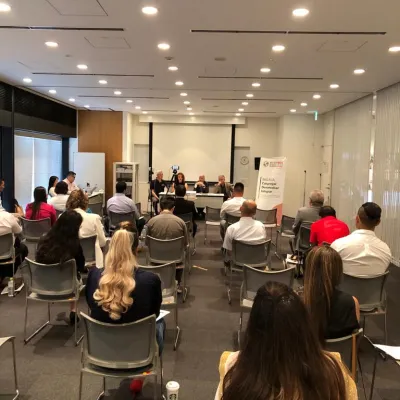 Imagem da Galeria Galeria: Painel de Negócios no Jica Nagoya em 2 de Setembro de 2023